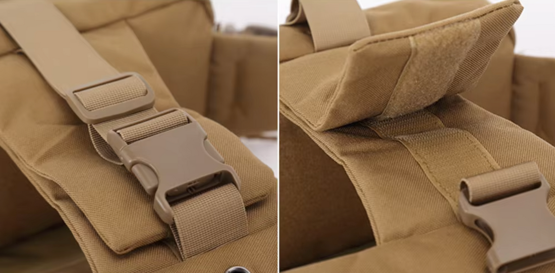 Harnais Tactique pour Chien avec Sac à Dos - Multi-Fonctions pour Randonnée, Camping et Voyages