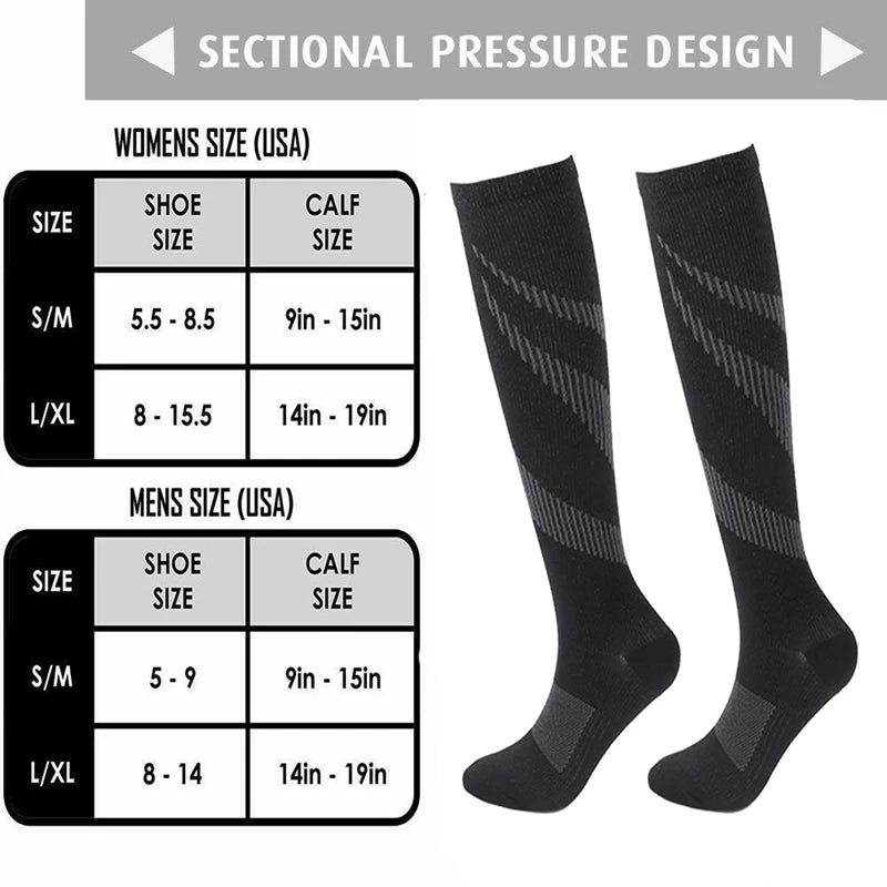 Chaussettes Compression pour Running & Randonnée - Unisexe