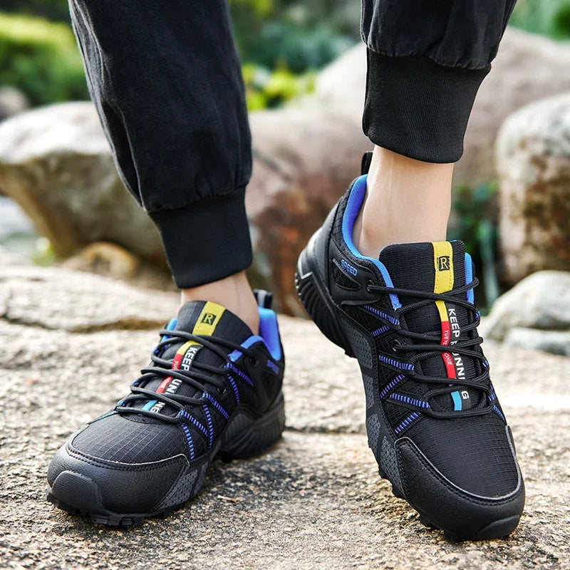 Chaussures de Trekking en Cuir Imperméables Unisexe