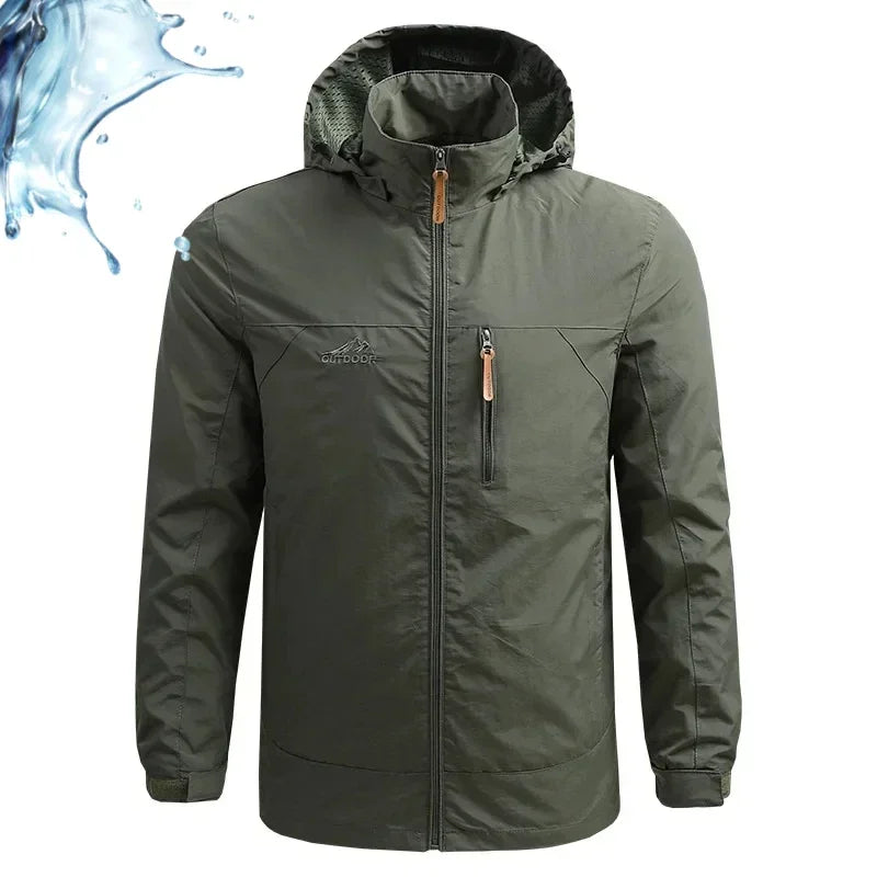 Veste de RandonnéeImperméable pour Homme avec Capuche Amovible