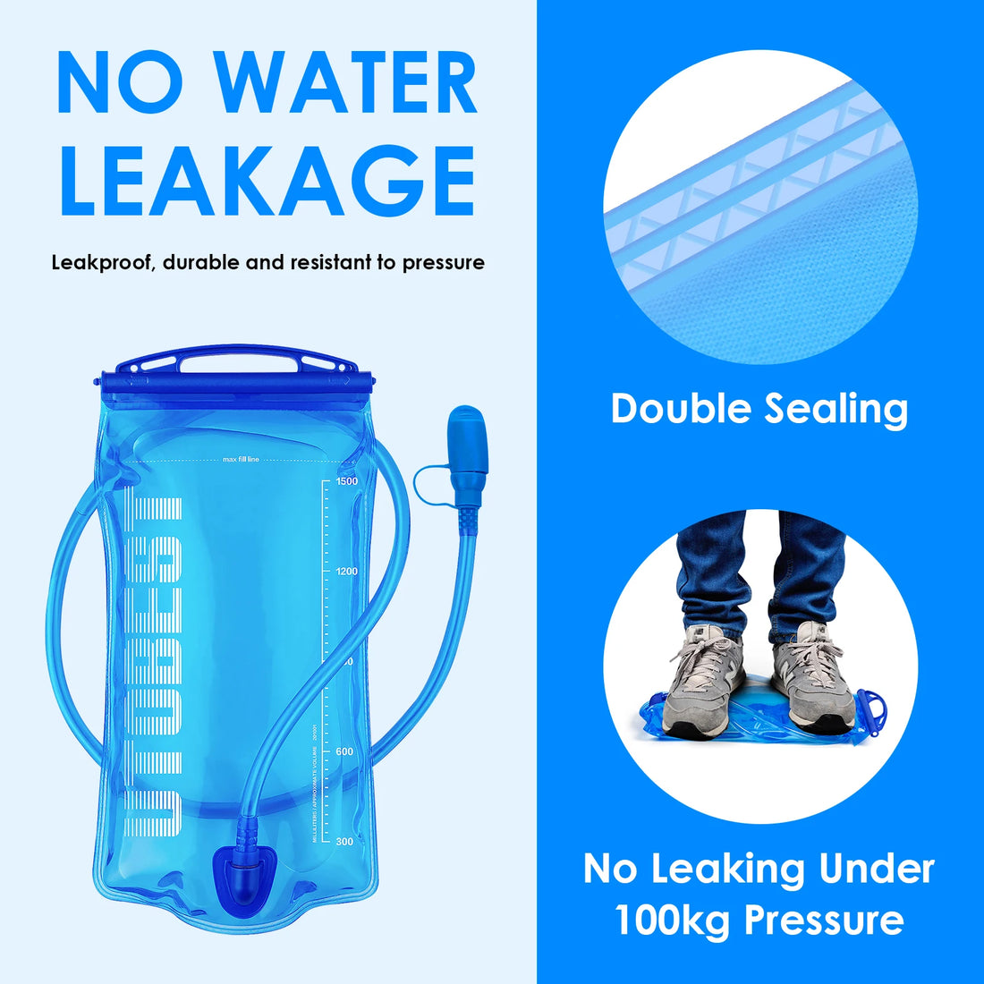 Sac Hydratation Running "UTOBEST" - 1L, 1.5L, 2L, 3L